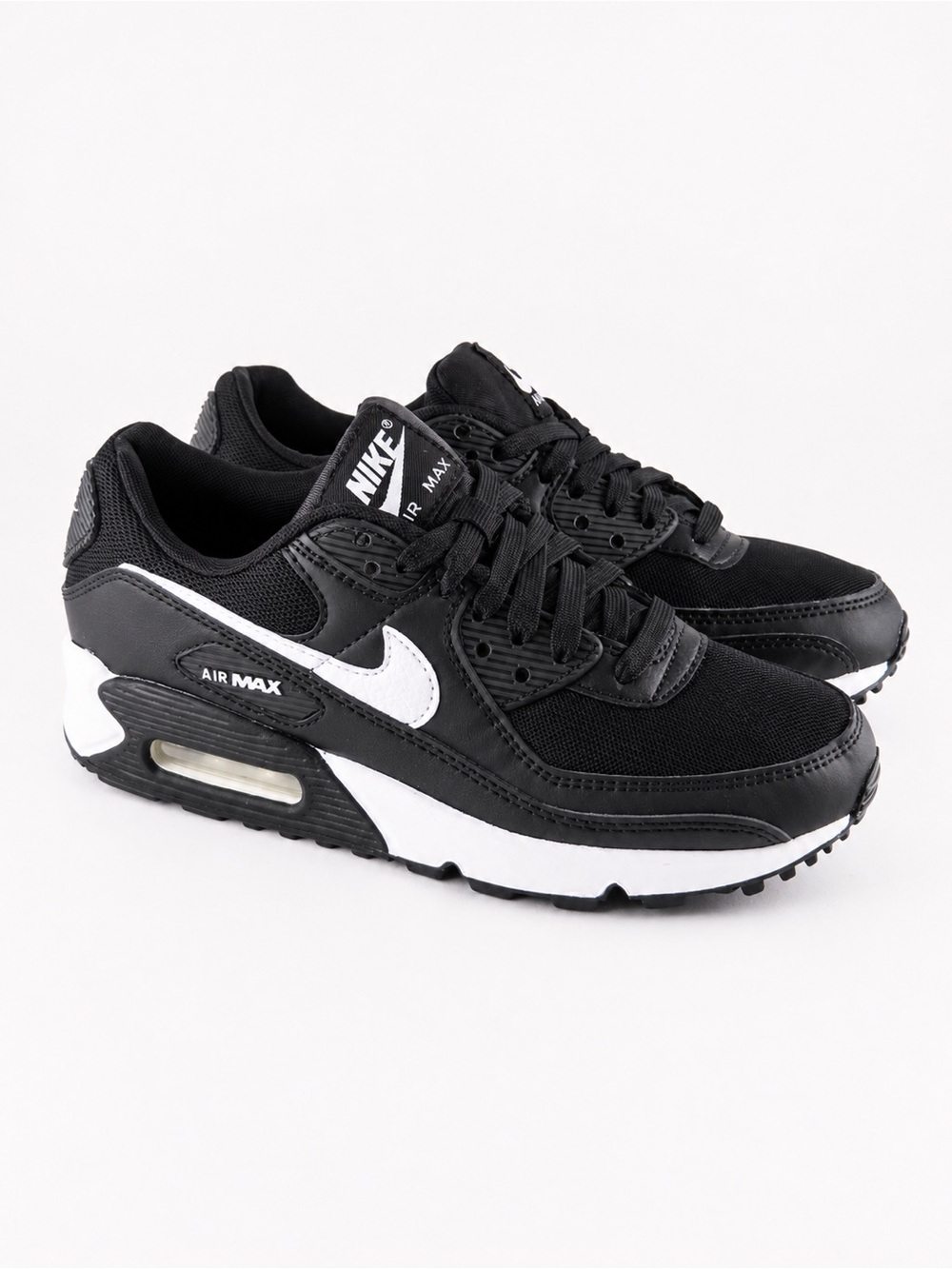 Size 6W- Nike Air Max 90 Black and White Air Max Running Shoes